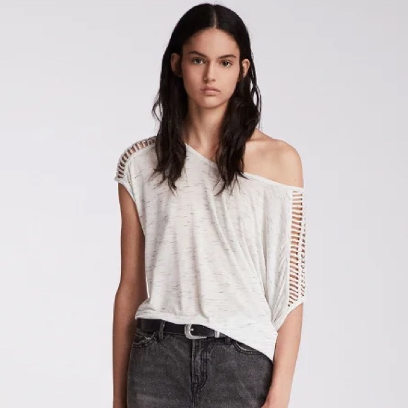 All Saints Simmo Drape Top - Picture 1 of 5